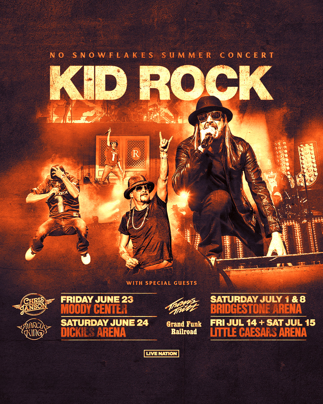 Kid Rock Adds 2nd show in Nashville and Detroit